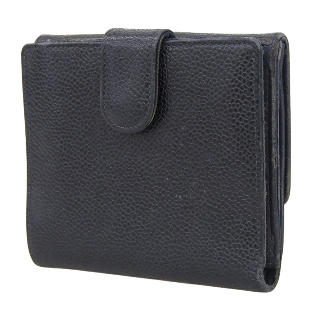 Chanel Black Grained Calfskin Wallet (Bi-Fold)