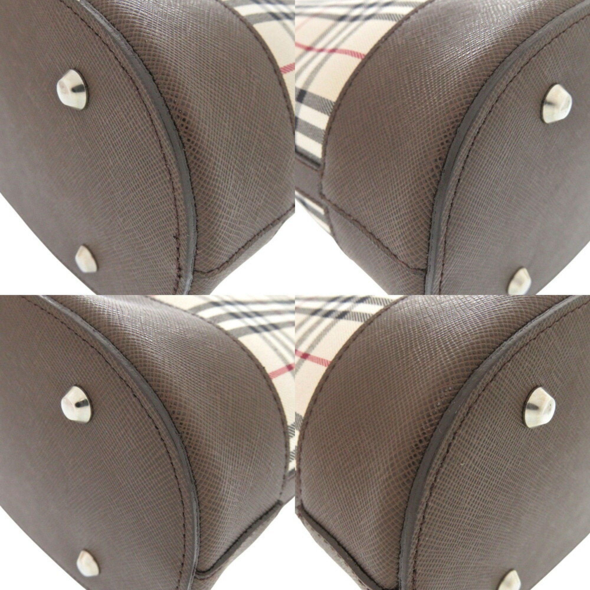 Burberry Beige Brown Cotton Handbag Tote Bag