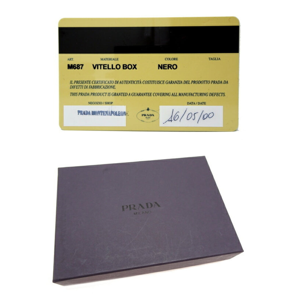 Prada Black Nero Long Bill Wallet (Bi-Fold)