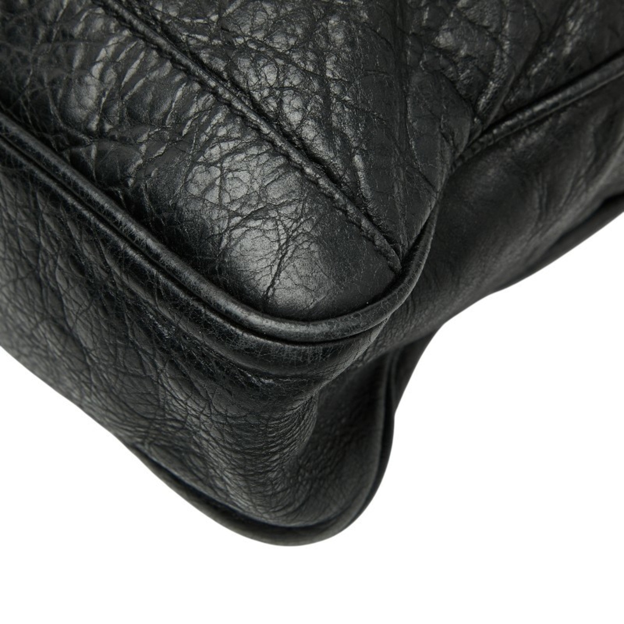 Balenciaga Black Leather Briefcase Shoulder