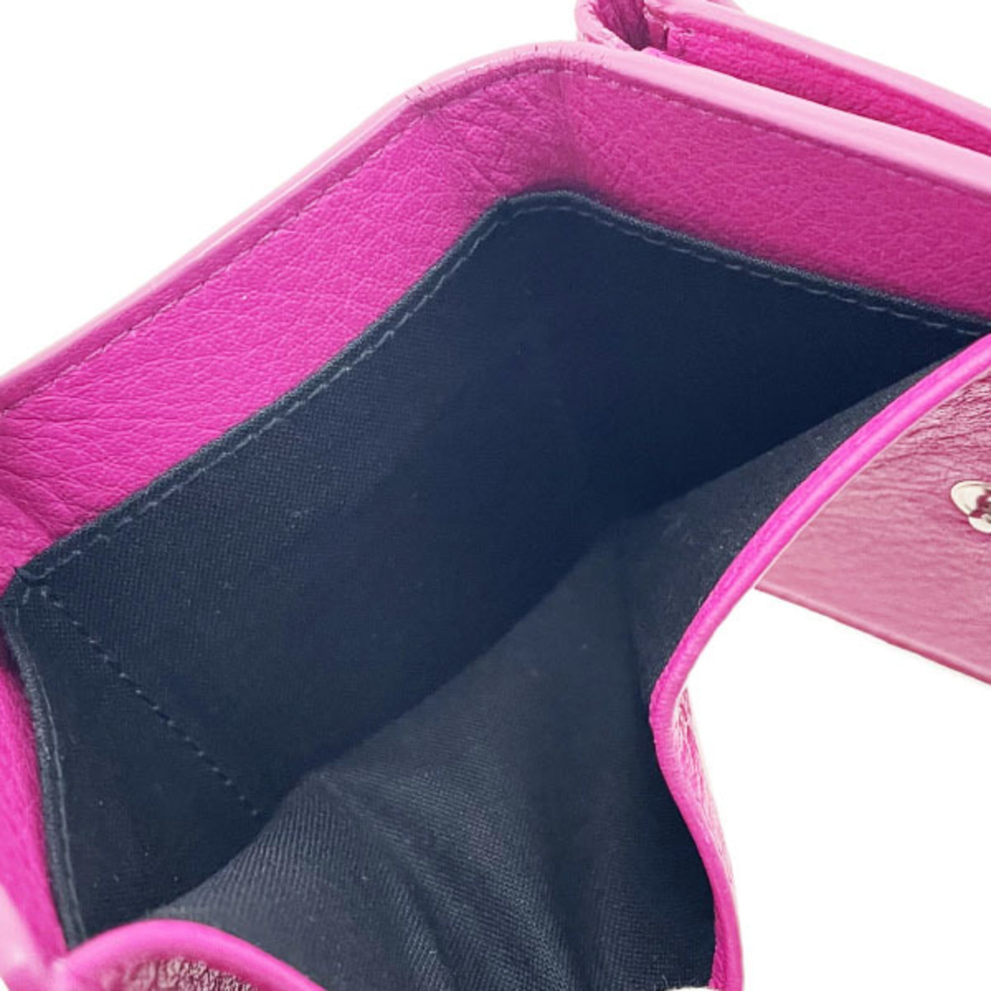 Balenciaga Pink Leather Wallet (Tri-Fold)