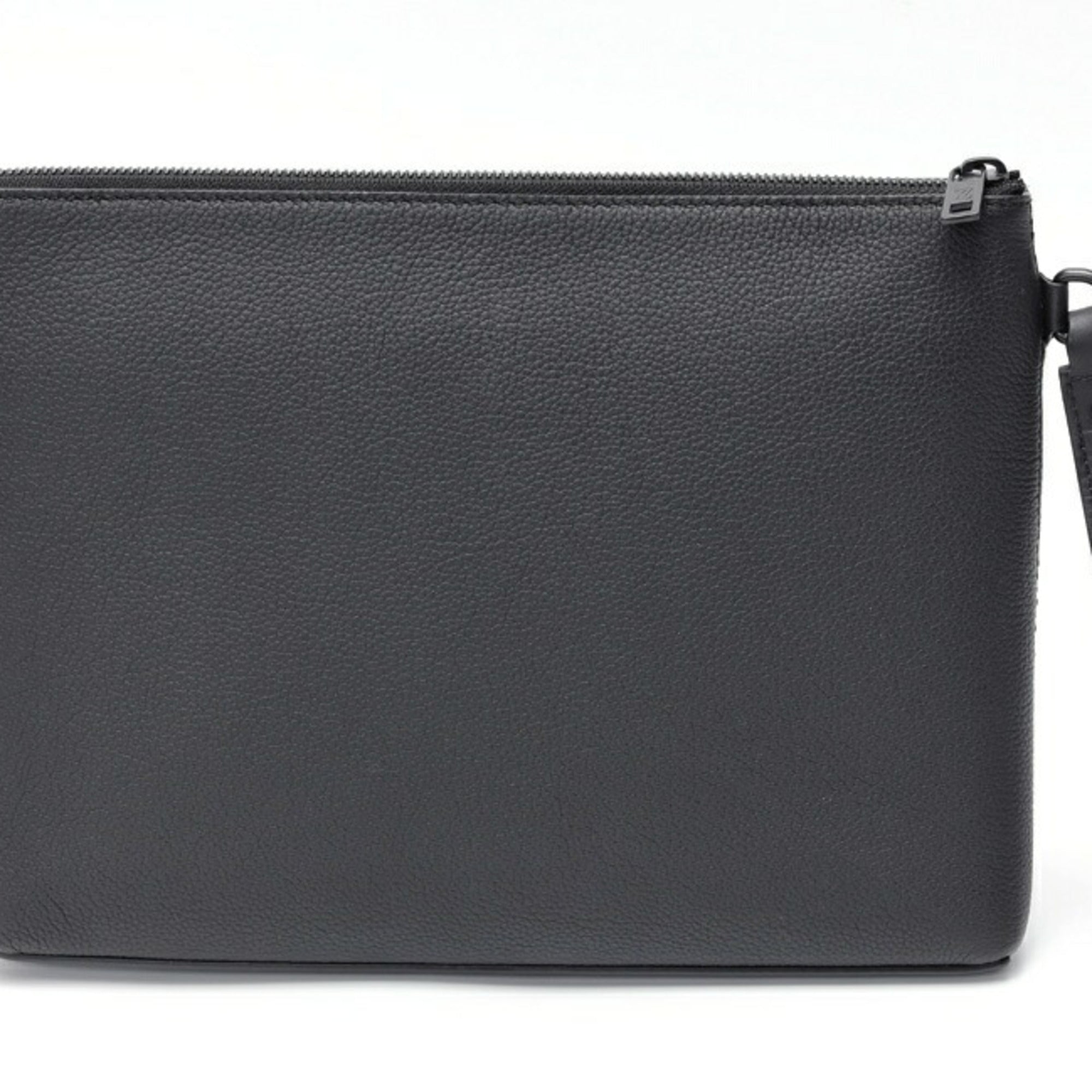 Louis Vuitton Black Noir Leather Clutch Bag Pouch