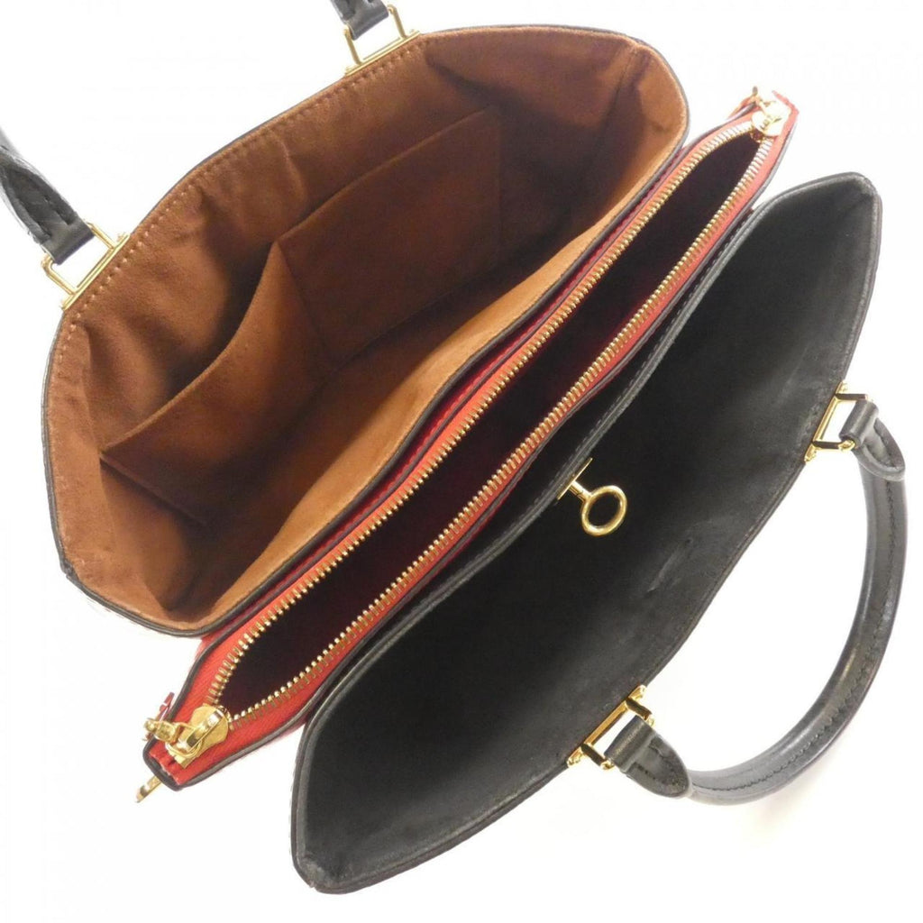 Louis Vuitton Monogram Marron Noir Rouge Coated Canvas Handbag