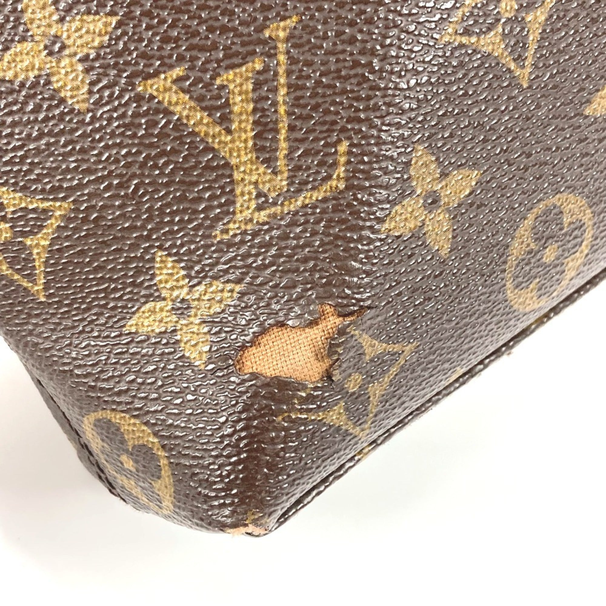 Louis Vuitton Black Brown Monogram Canvas Handbag