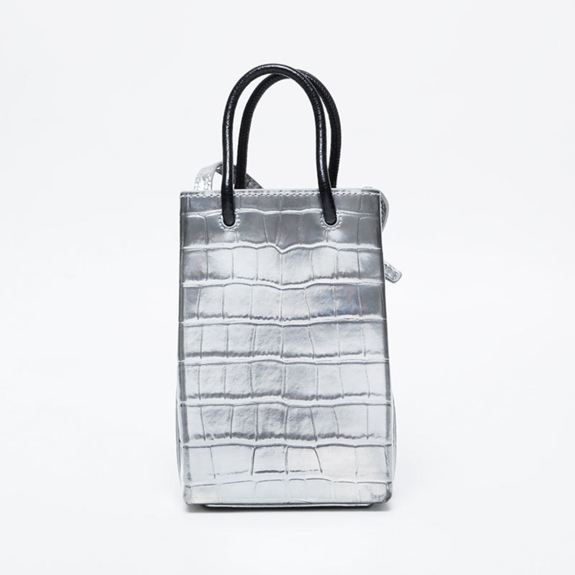 Balenciaga Silver Leather Shoulder