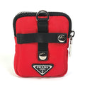 Prada Black Red Color Nylon Pouch
