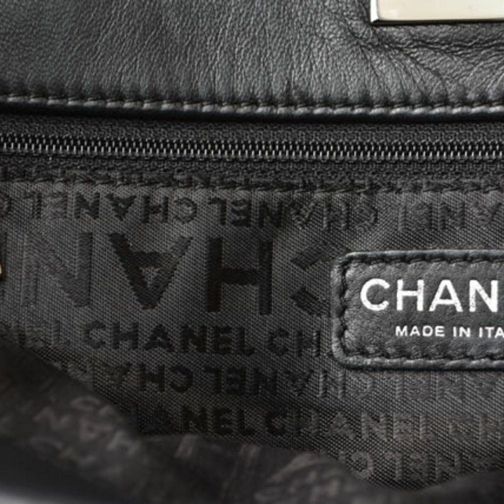 Chanel Black Patent Leather Tote Bag