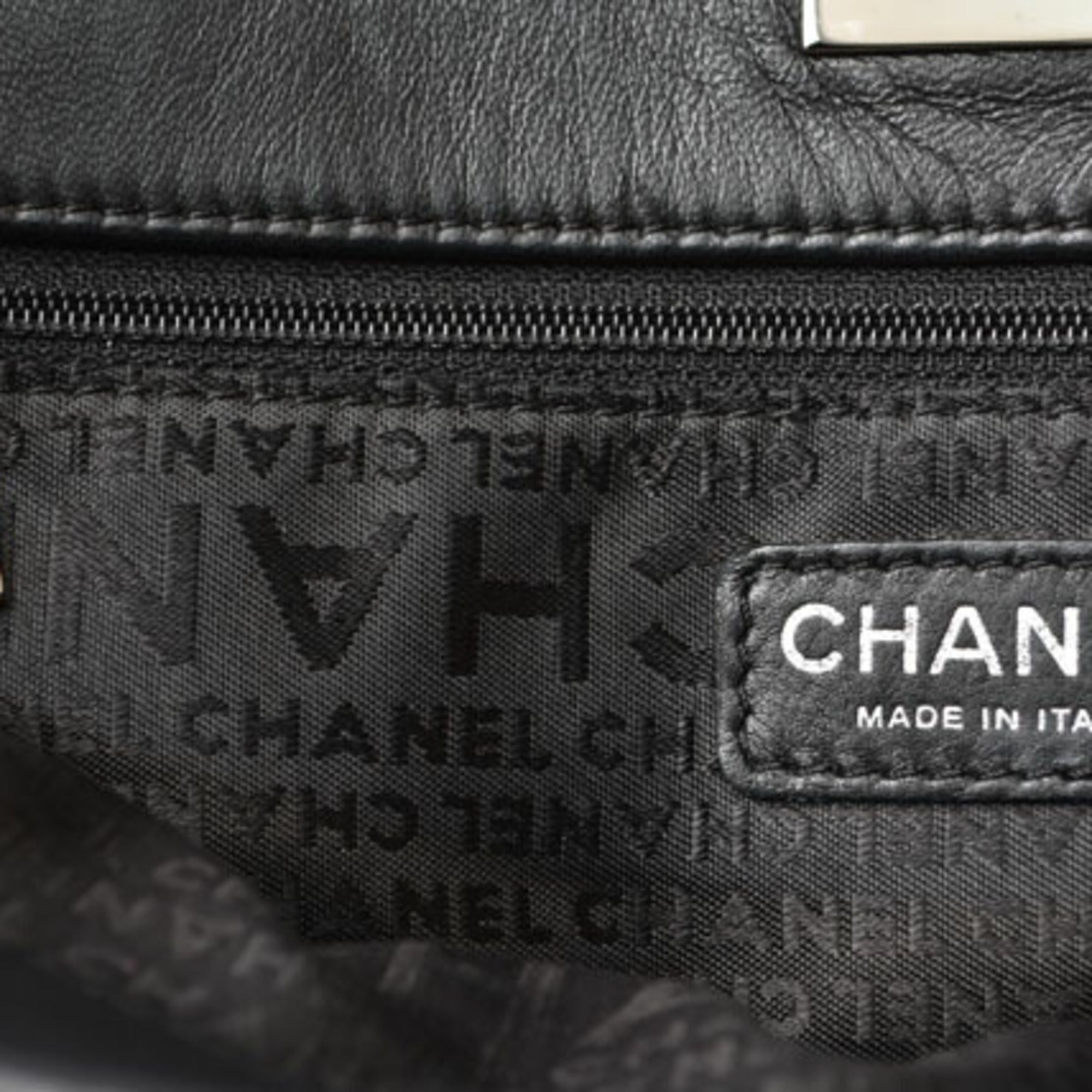 Chanel Black Patent Leather Tote Bag