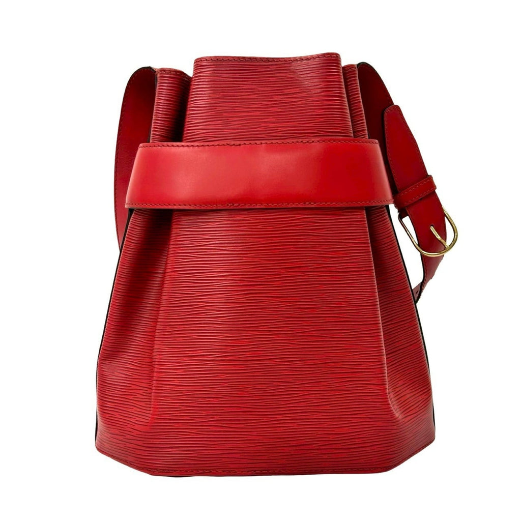 Louis Vuitton Red Color Epi Leather Shoulder Bag Tote Bag