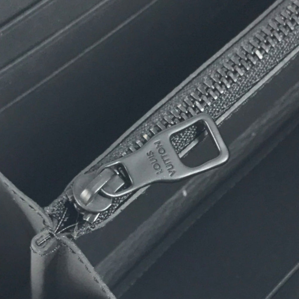 Louis Vuitton Black Noir Leather Long Wallet