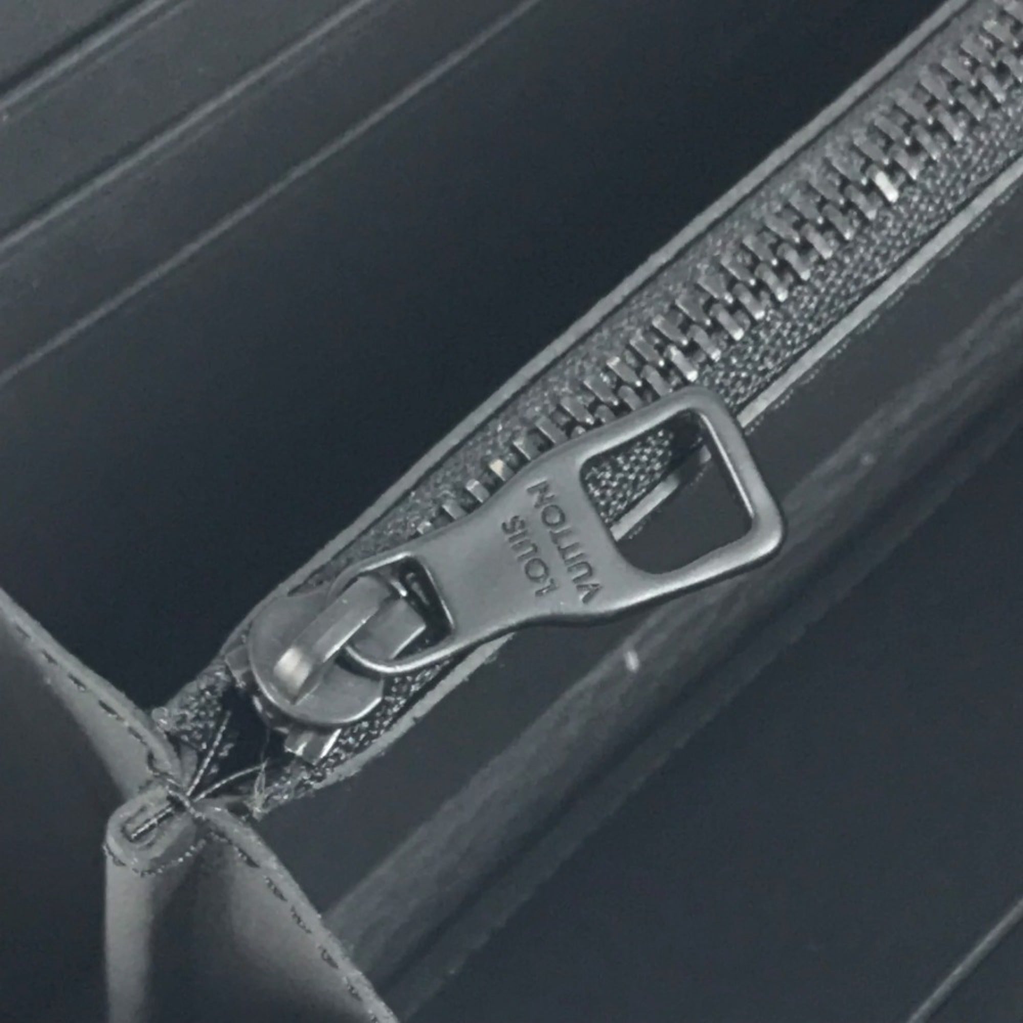 Louis Vuitton Black Noir Leather Long Wallet