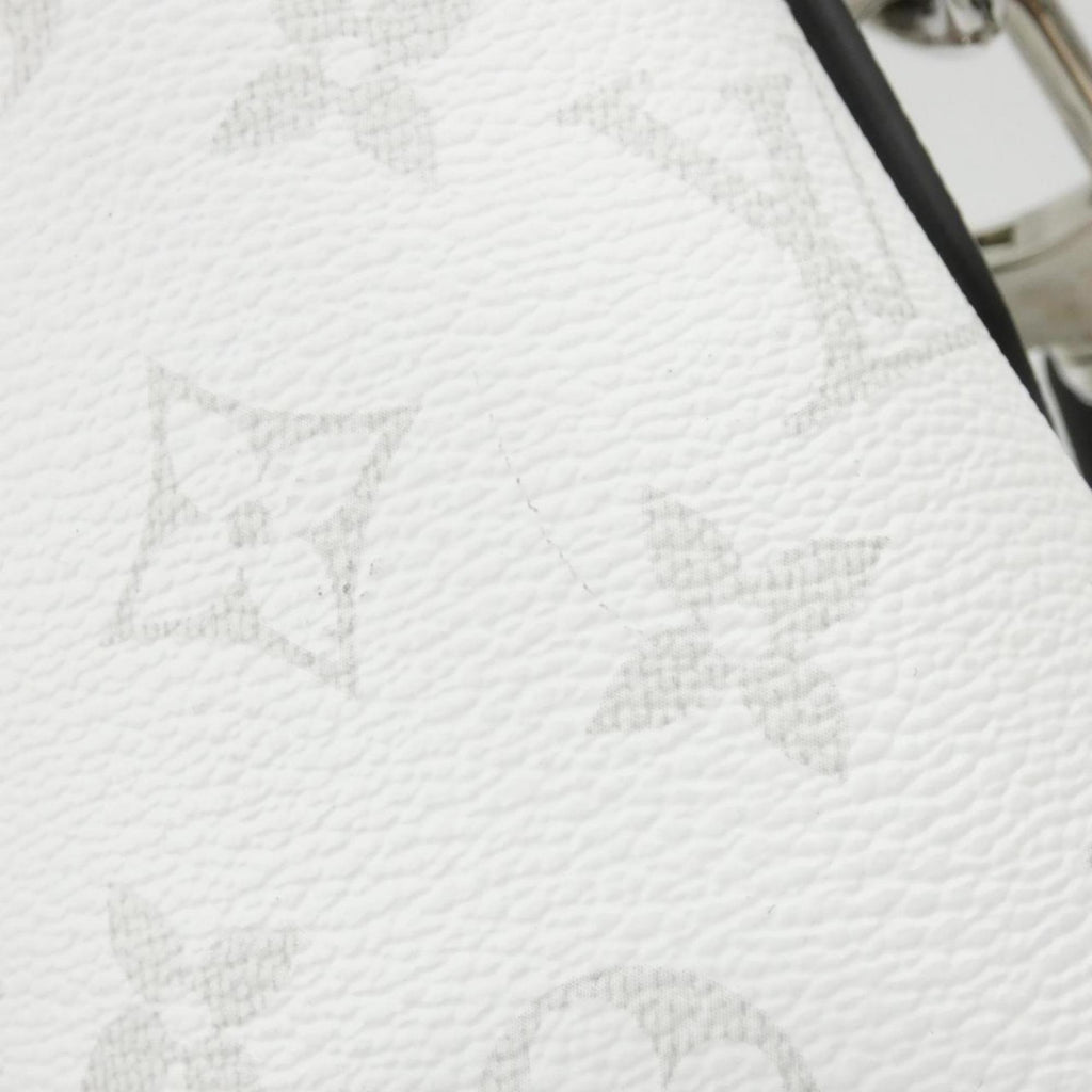 Louis Vuitton White Coated Canvas Leather Handbag
