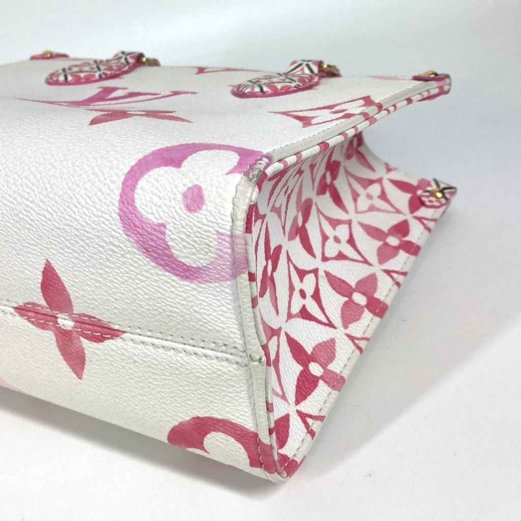 Louis Vuitton Pink White Monogram Handbag Shoulder Bag Tote Bag