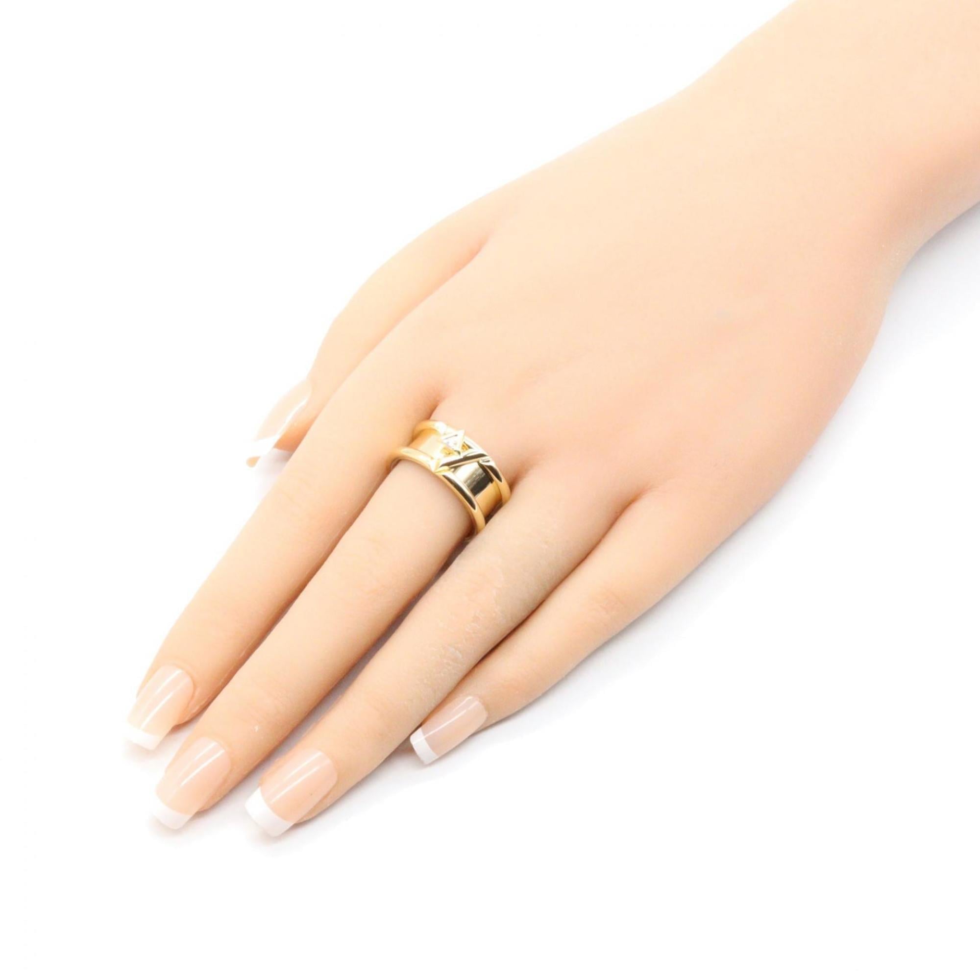 Louis Vuitton Gold Clear Yellow Gold (18K) Band Ring