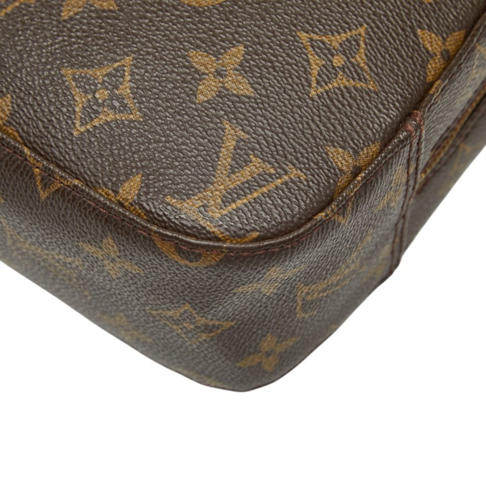 Louis Vuitton Brown Pvc Leather Handbag Shoulder Bag