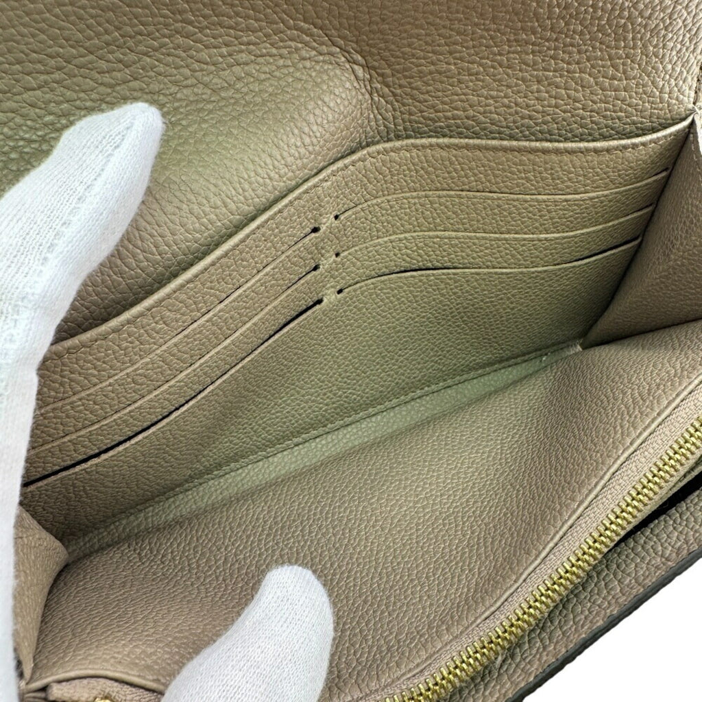 Louis Vuitton Beige Galle Monogram Empreinte Leather Long Wallet
