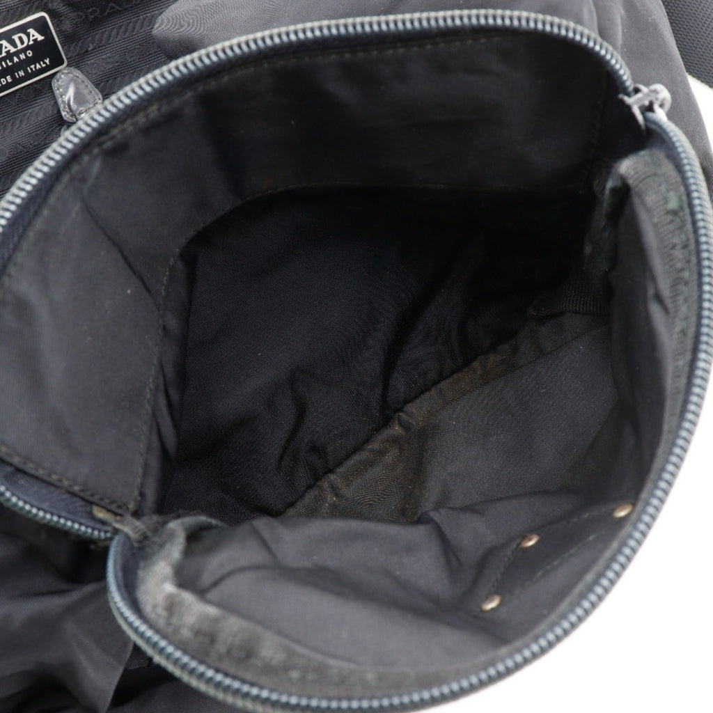 Prada Black Nylon Backpack Tote Bag