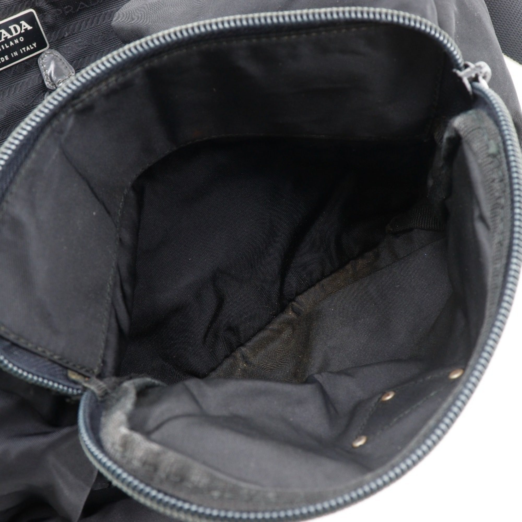 Prada Black Nylon Backpack Tote Bag