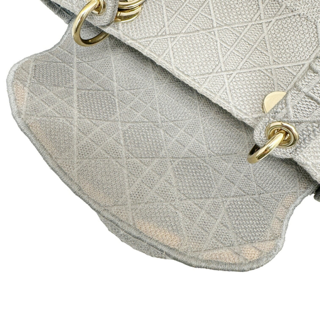 Christian Dior Gray Canvas Handbag Shoulder Bag (Pre-Owned)