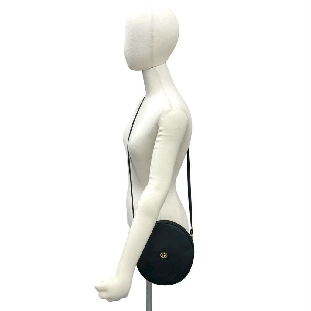 Gucci Black Leather Pochette Shoulder Bag (Pre-Owned)