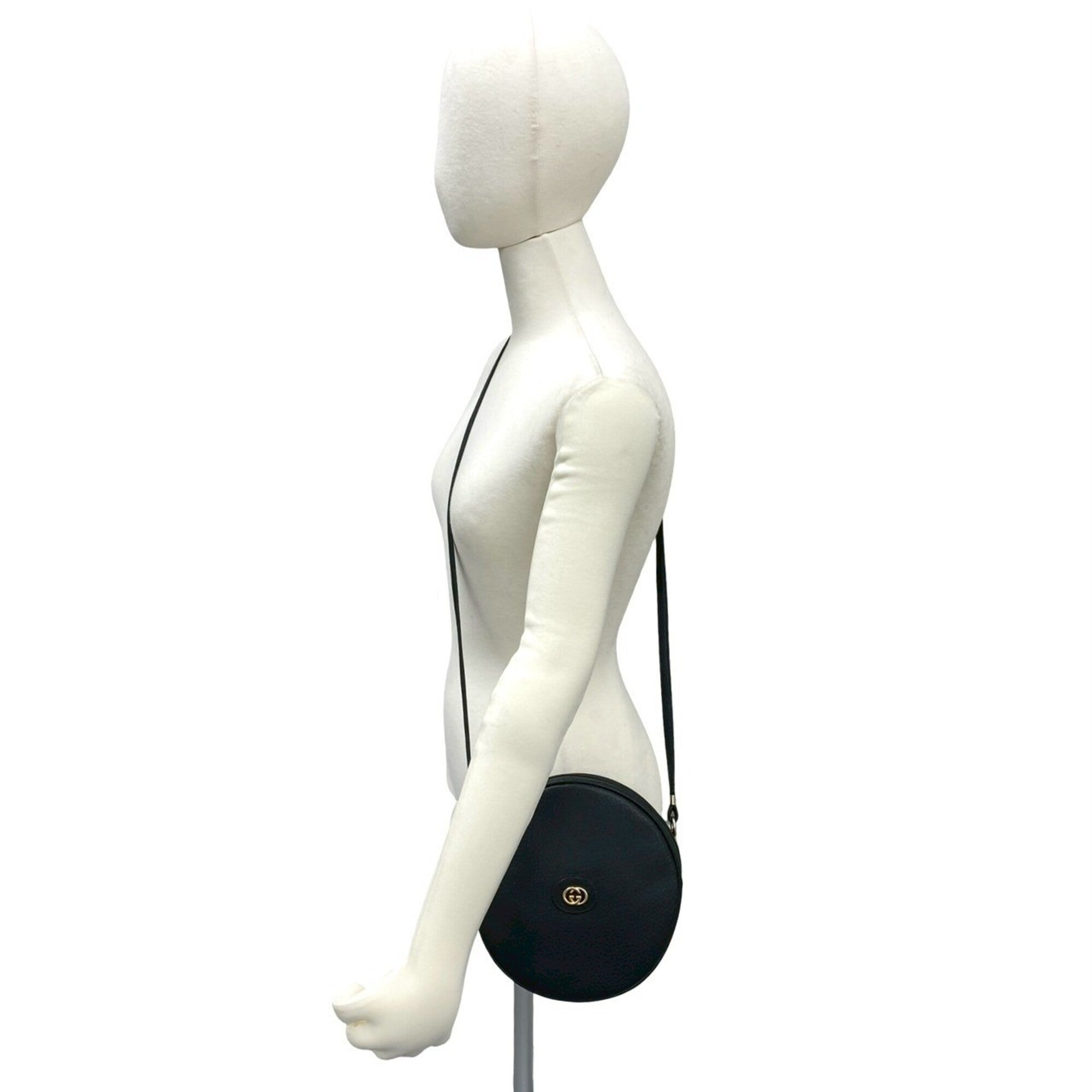 Gucci Black Leather Pochette Shoulder Bag (Pre-Owned)