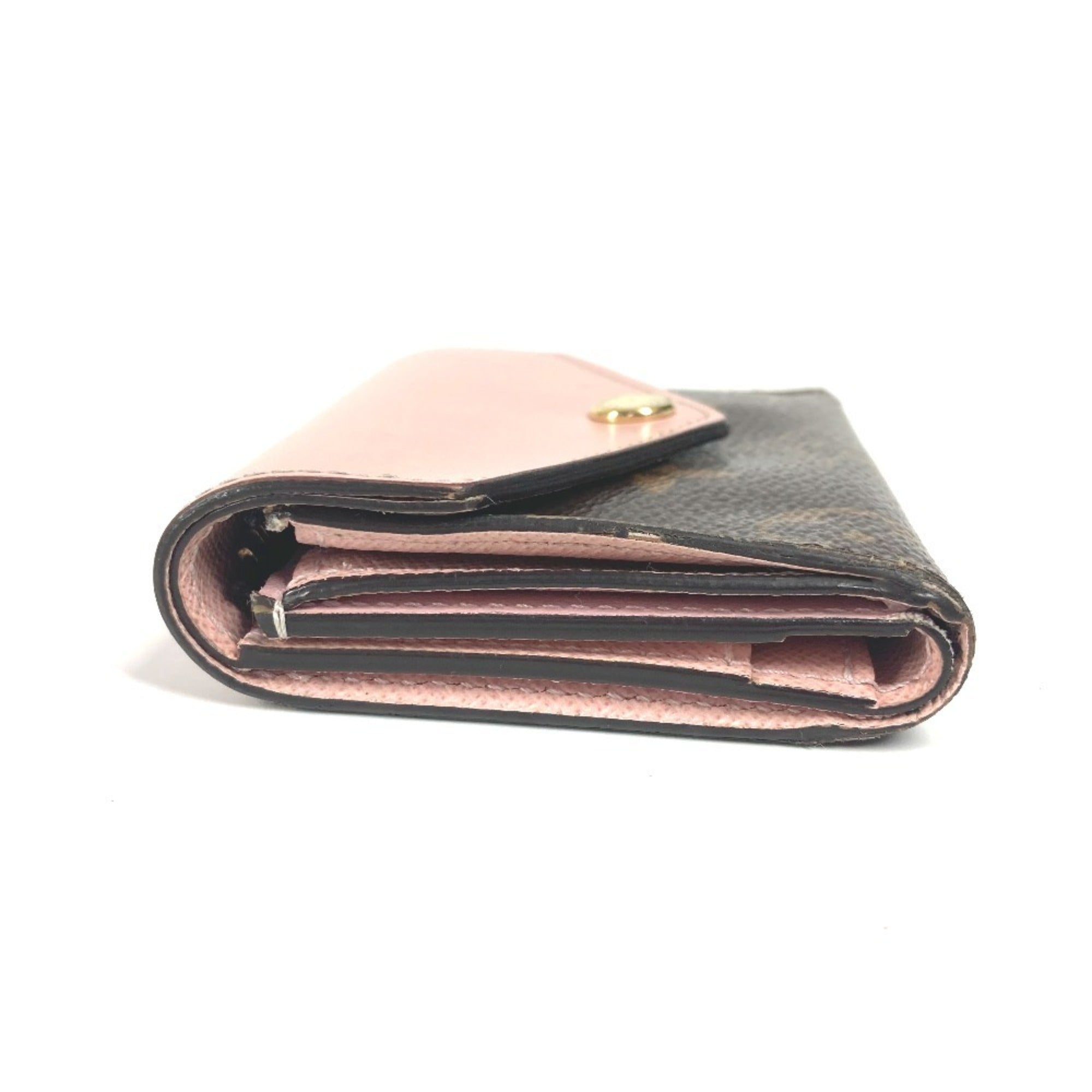 Louis Vuitton Monogram Brown Pink Rose Ballerine Monogram Wallet (Tri-Fold)