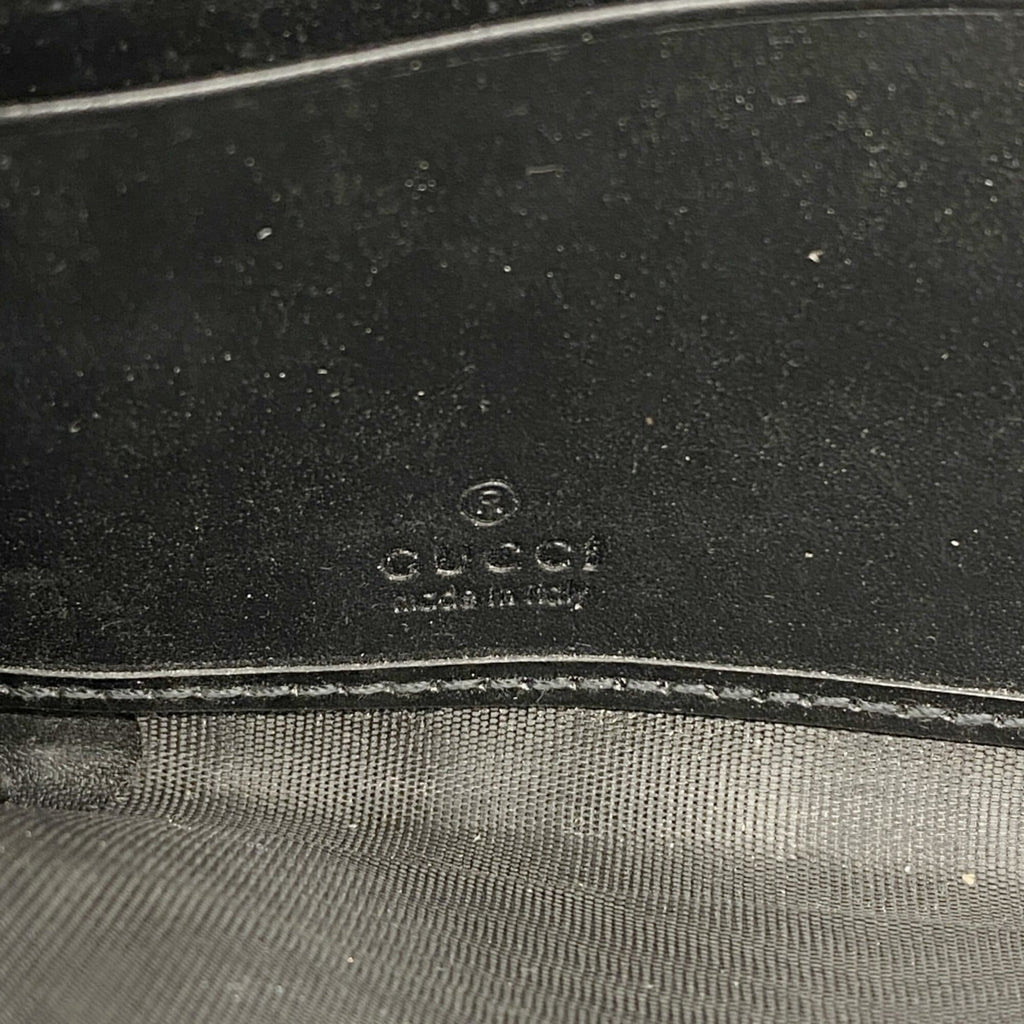 Gucci Black Leather Long Wallet (Bi-Fold) (Pre-Owned)