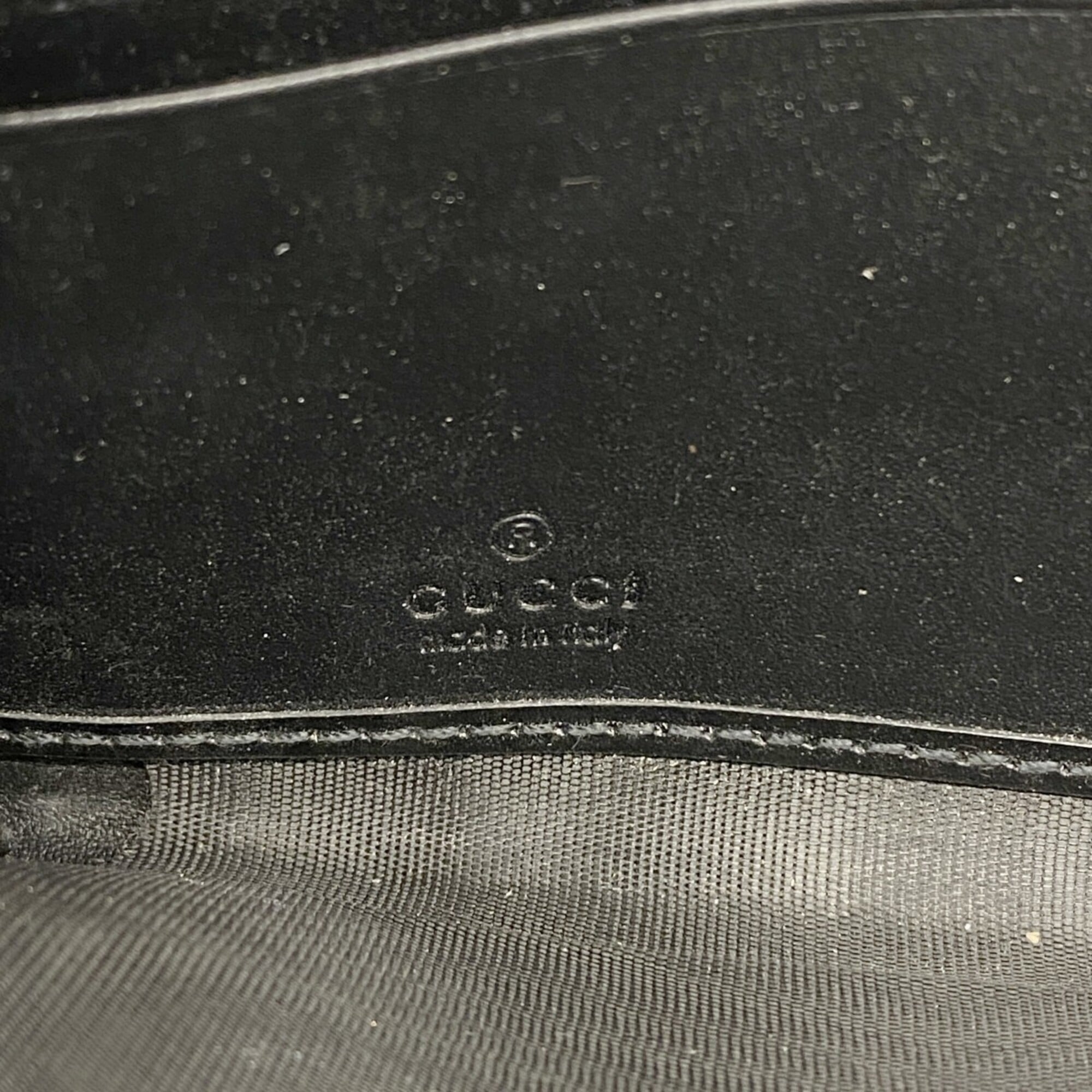 Gucci Black Leather Long Wallet (Bi-Fold) (Pre-Owned)