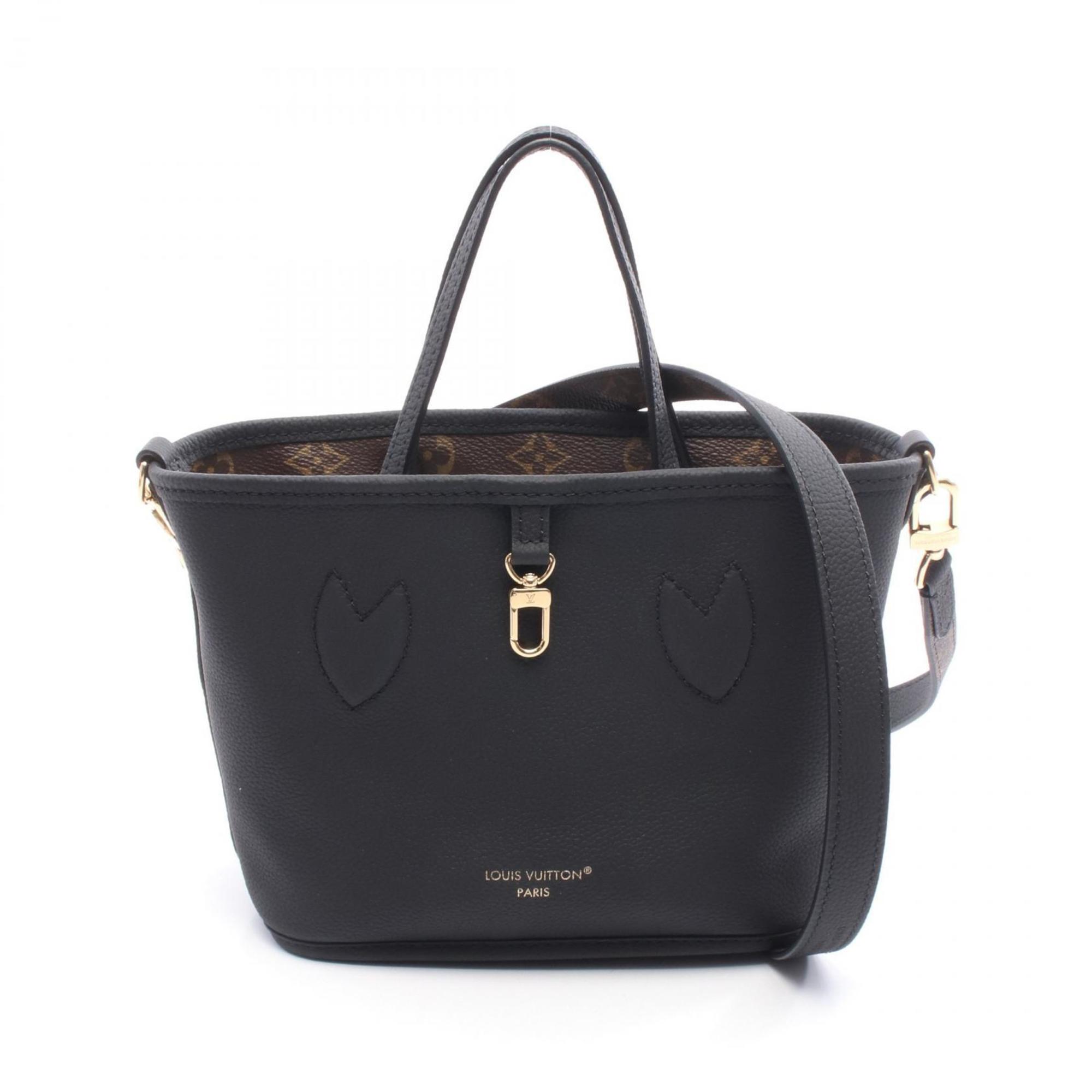 Louis Vuitton Black Brown Coated Canvas Monogram Pvc Leather Tote Bag