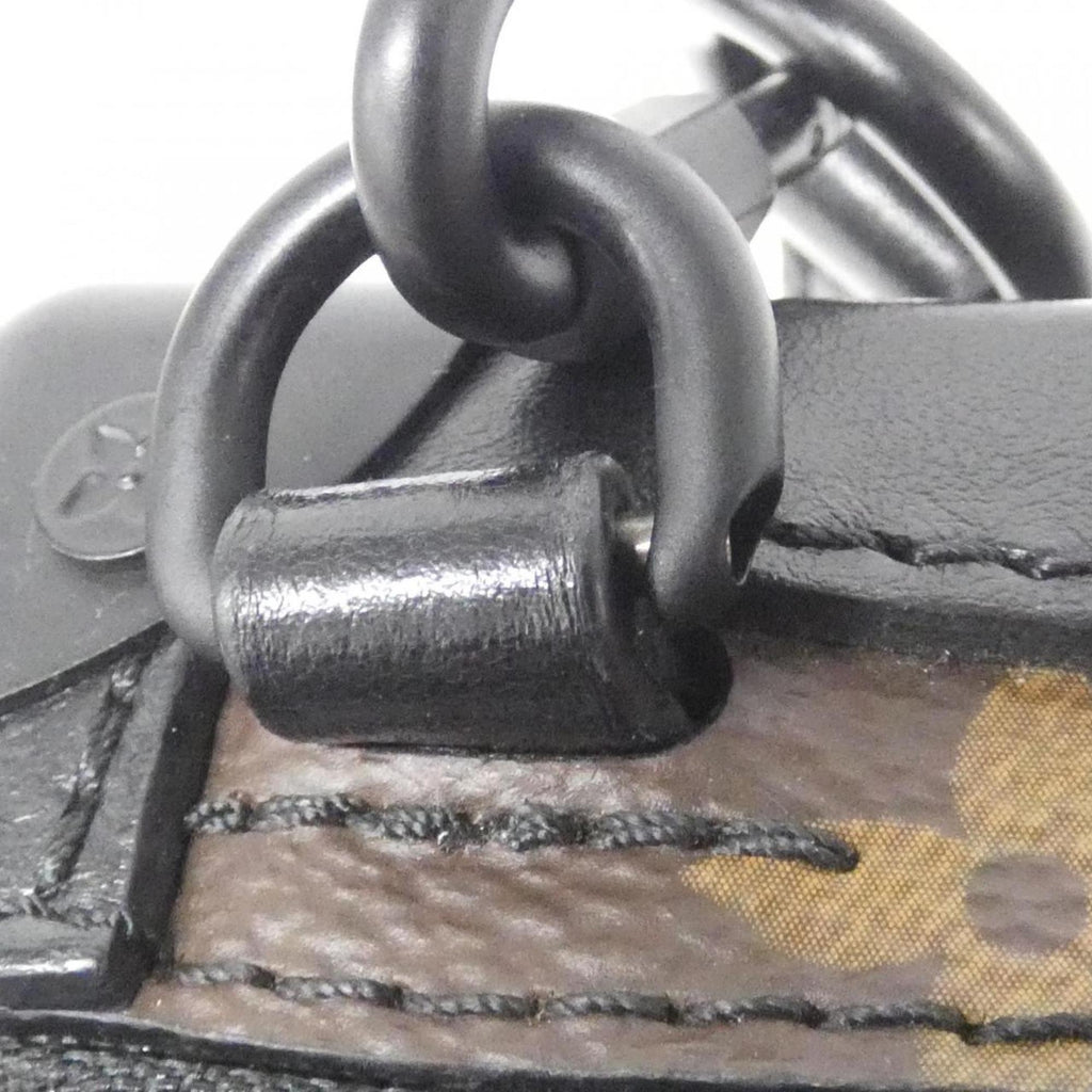 Louis Vuitton Black Dark Brown Marron Coated Canvas Shoulder Bag