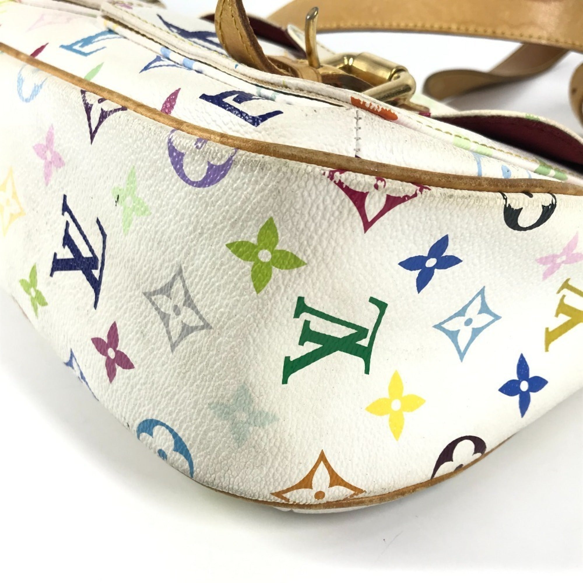 Louis Vuitton Blanc White Monogram Multicolore Shoulder Bag
