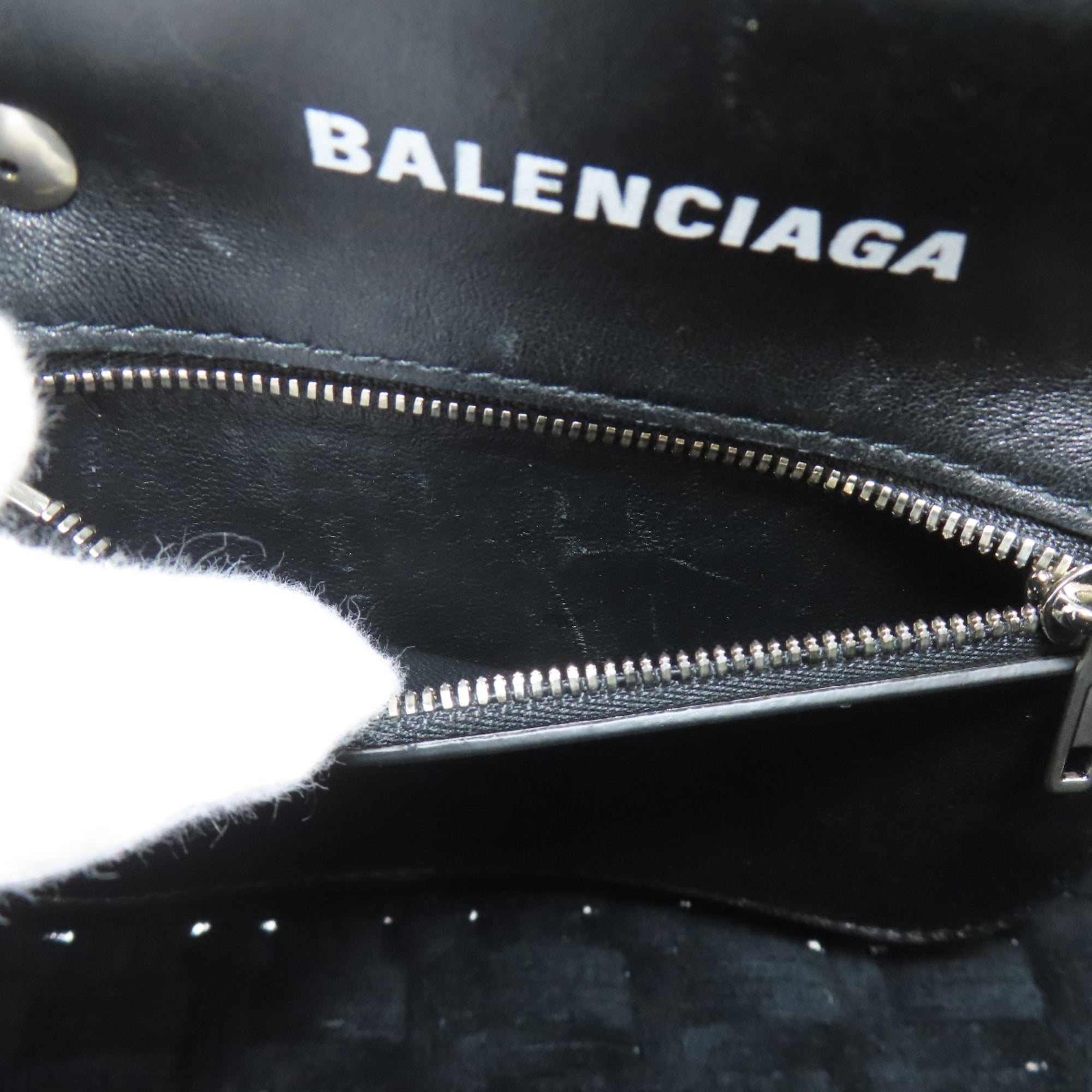 Balenciaga Black Pile Fabric Hand