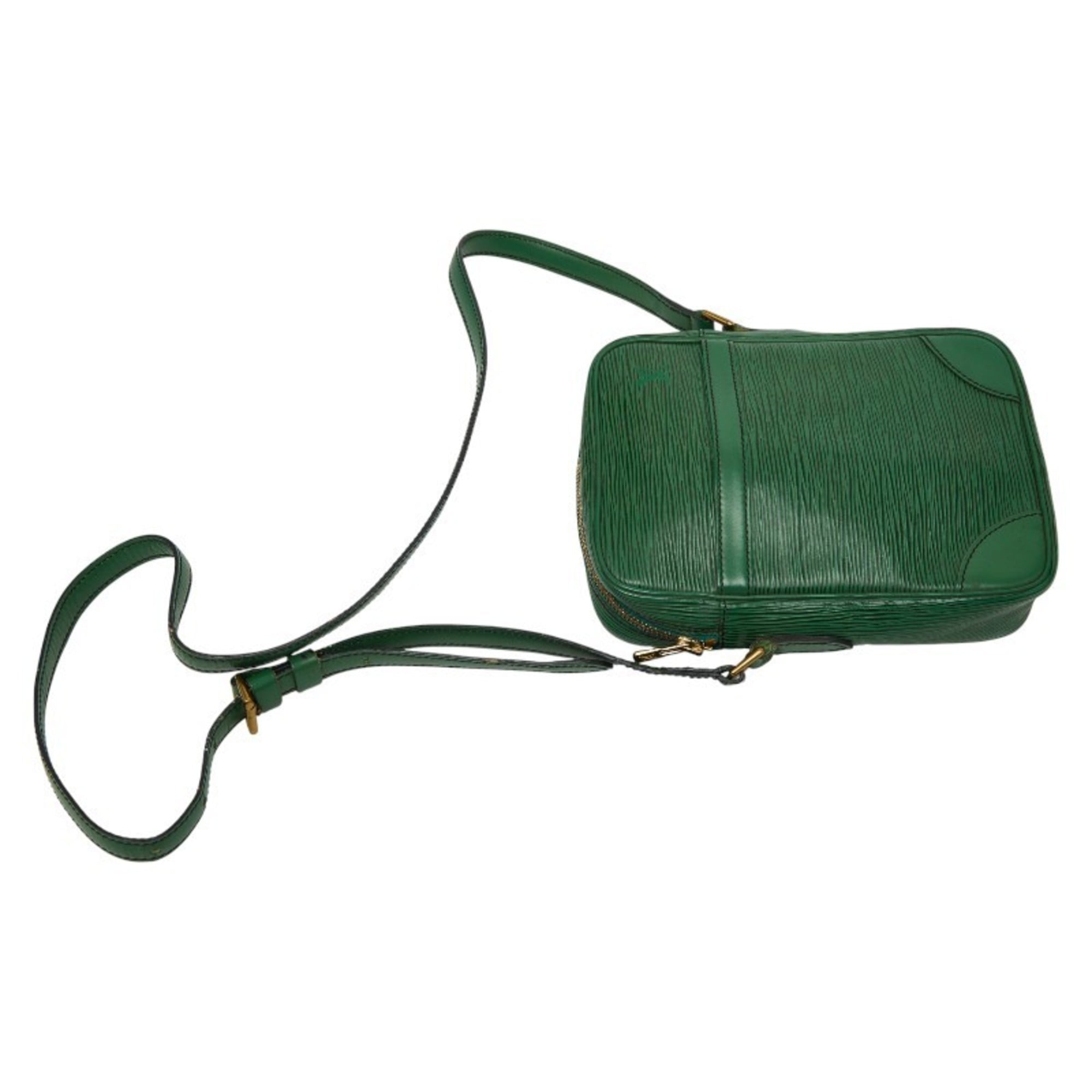 Louis Vuitton Epi Borneo Green Leather Shoulder Bag