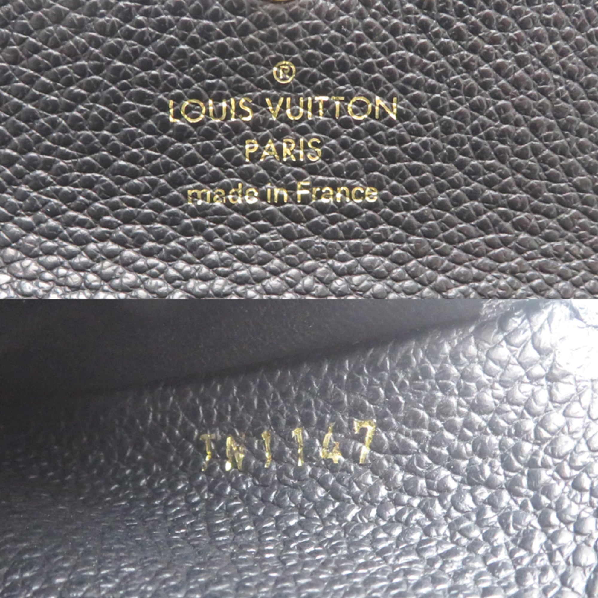 Louis Vuitton Black Noir Monogram Empreinte Wallet (Tri-Fold)