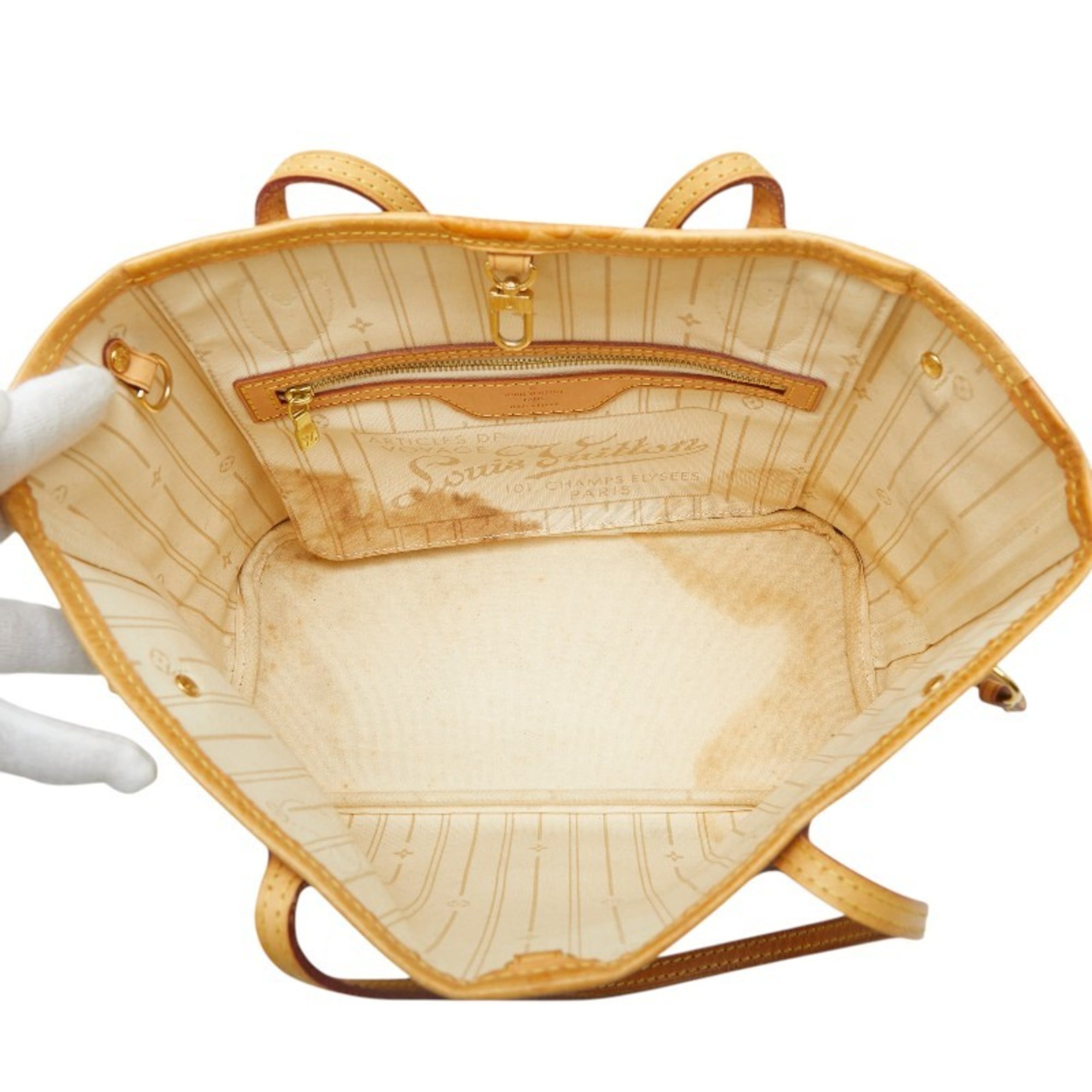 Louis Vuitton White Pvc Leather Tote Bag