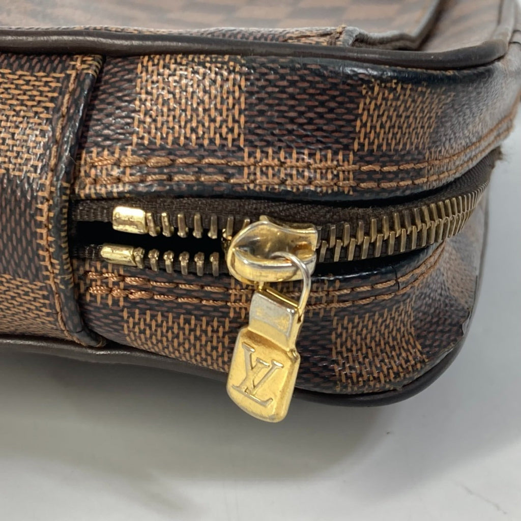 Louis Vuitton Damier Brown Ebene Damier Canvas Pochette