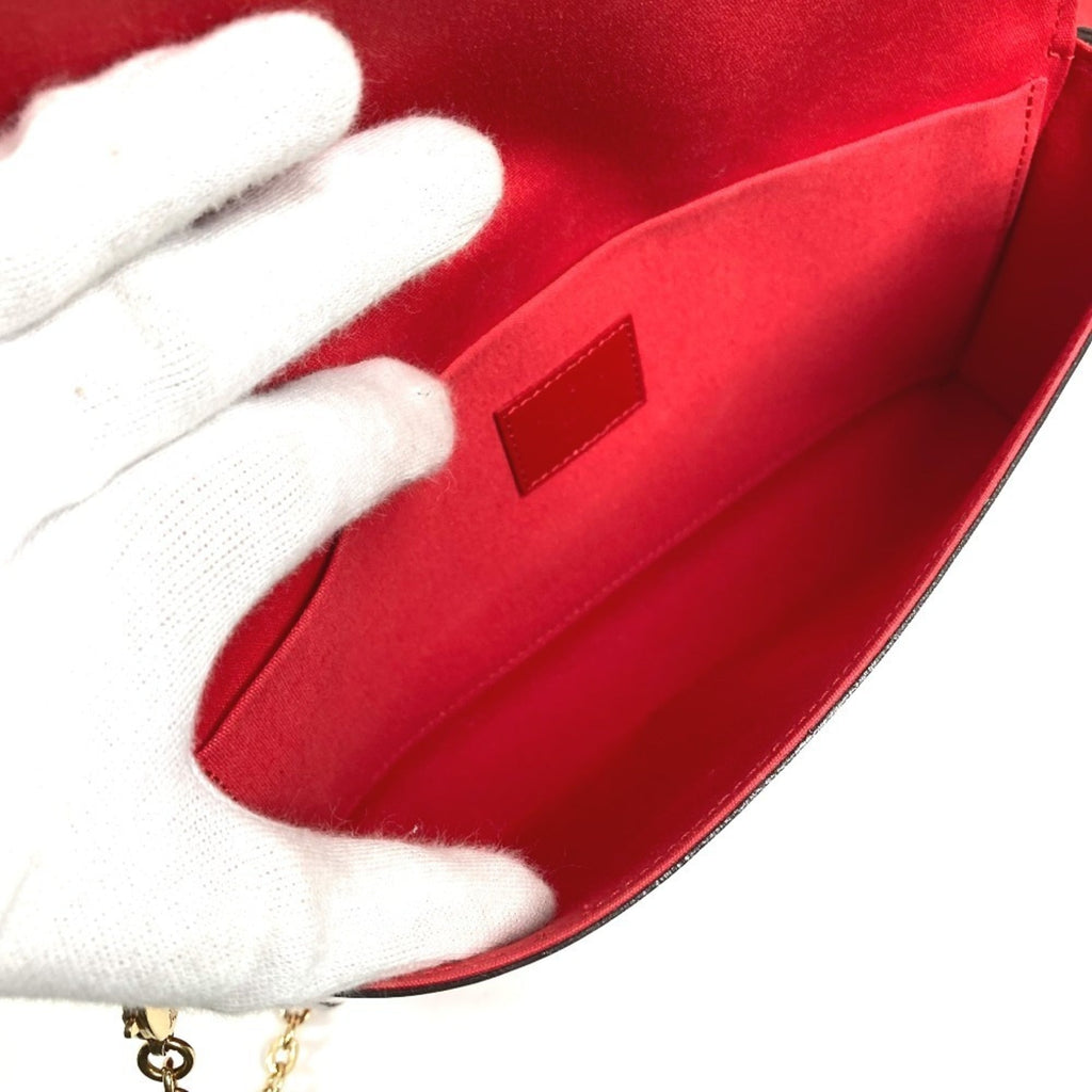 Louis Vuitton Red Color Monogram Vernis Canvas Clutch Bag Pochette Shoulder Bag
