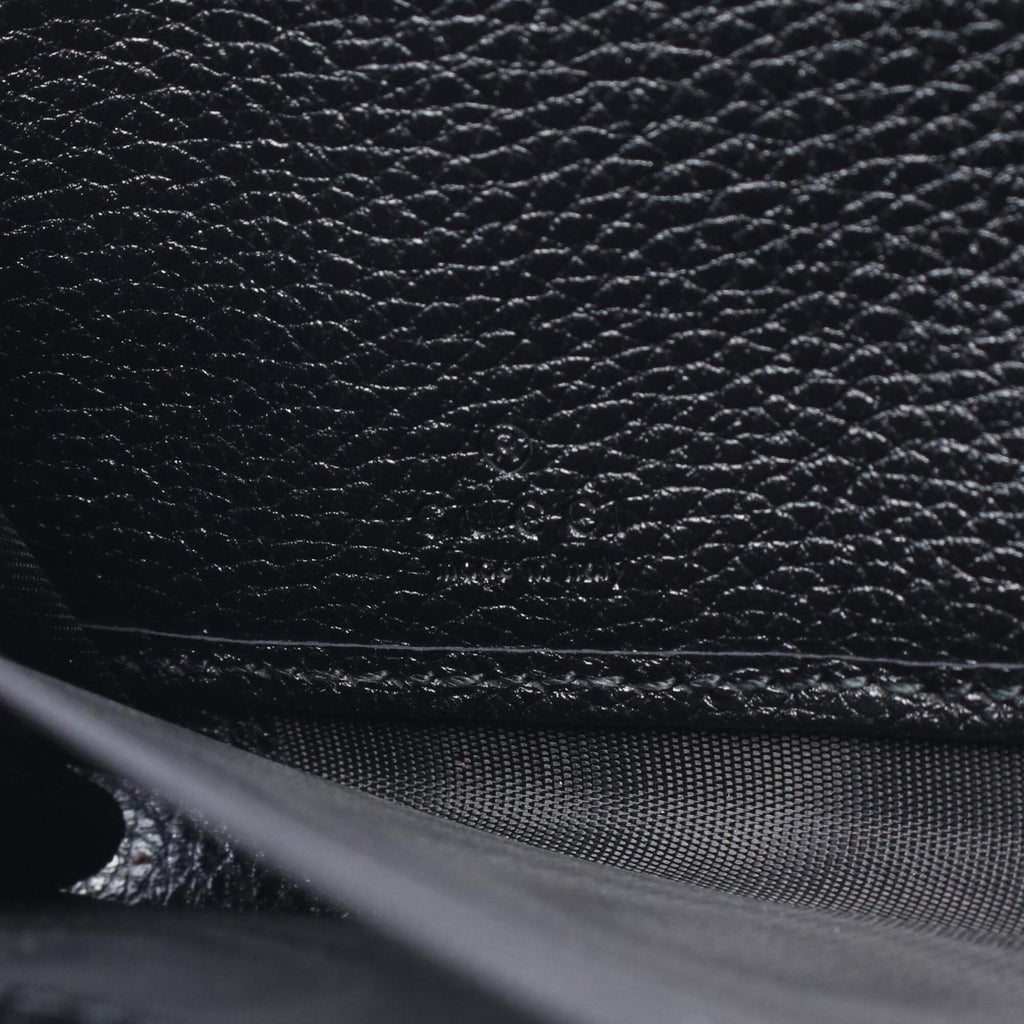Gucci Black Leather Long Wallet (Bi-Fold) (Pre-Owned)