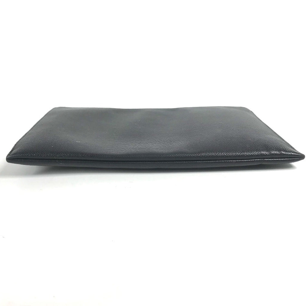 Saint Laurent Black Leather Clutch Bag Pouch (Pre-Owned)