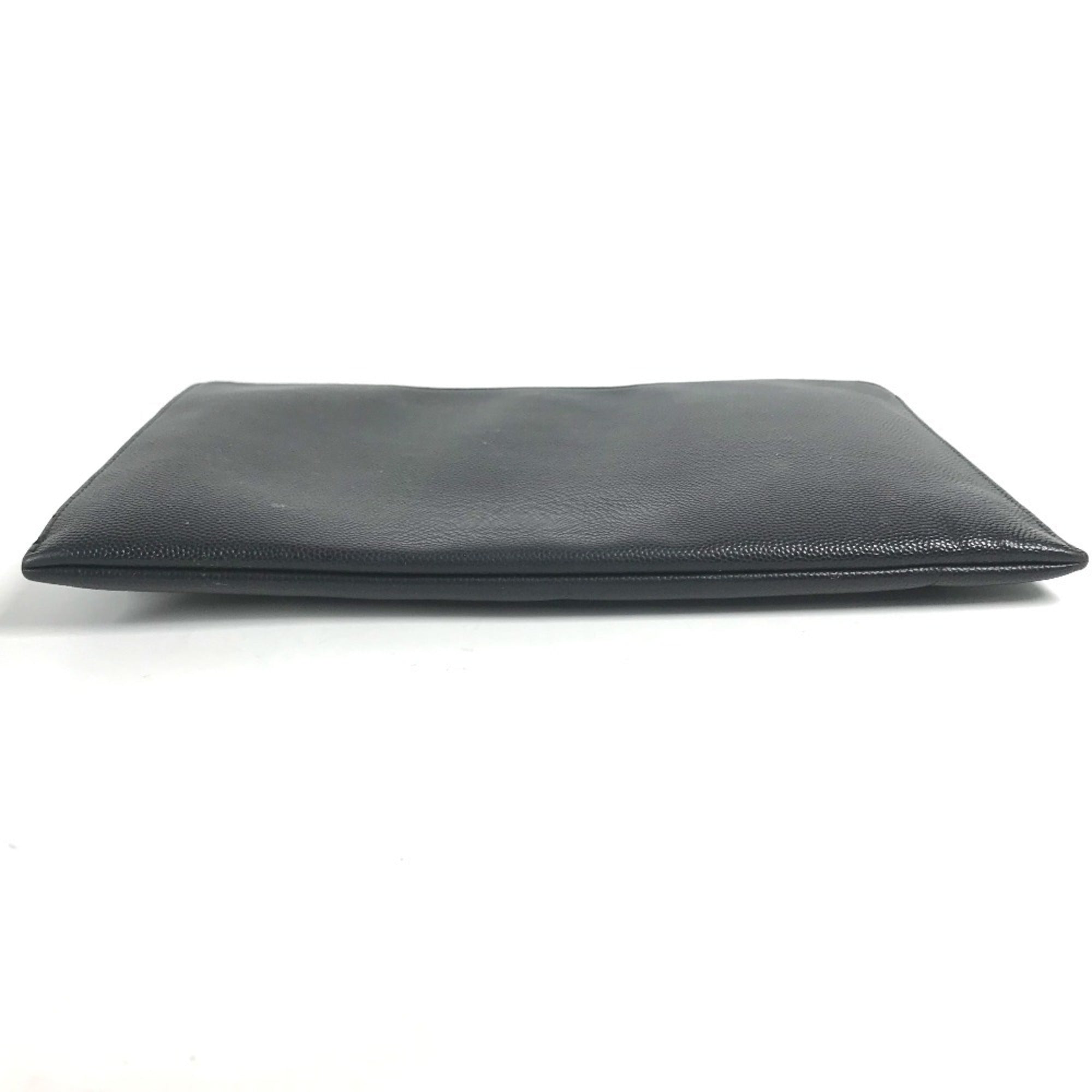 Saint Laurent Black Leather Clutch Bag Pouch (Pre-Owned)