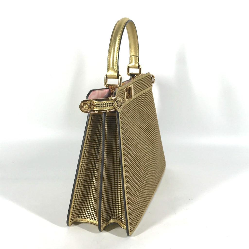 Fendi Gold Leather Handbag