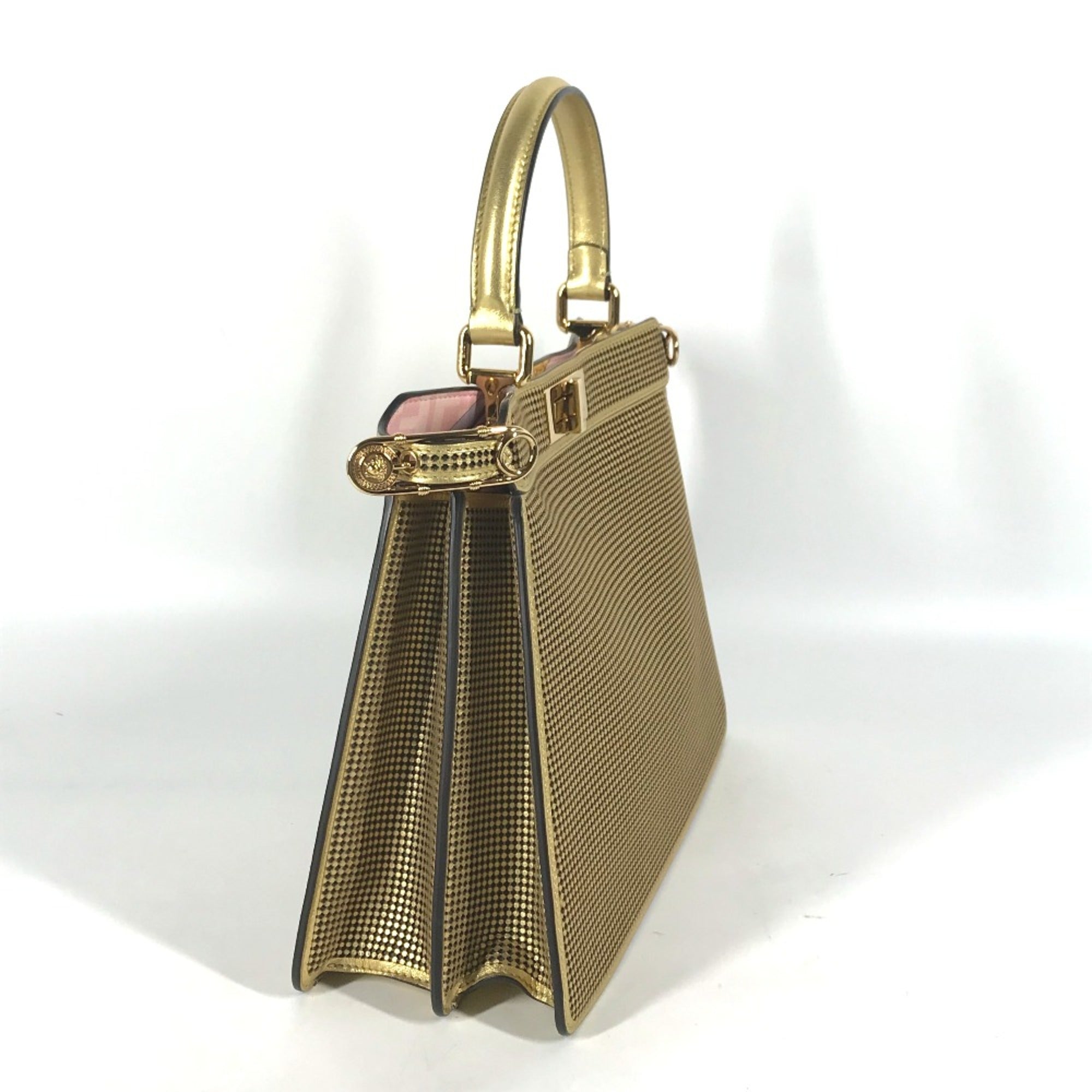 Fendi Gold Leather Handbag