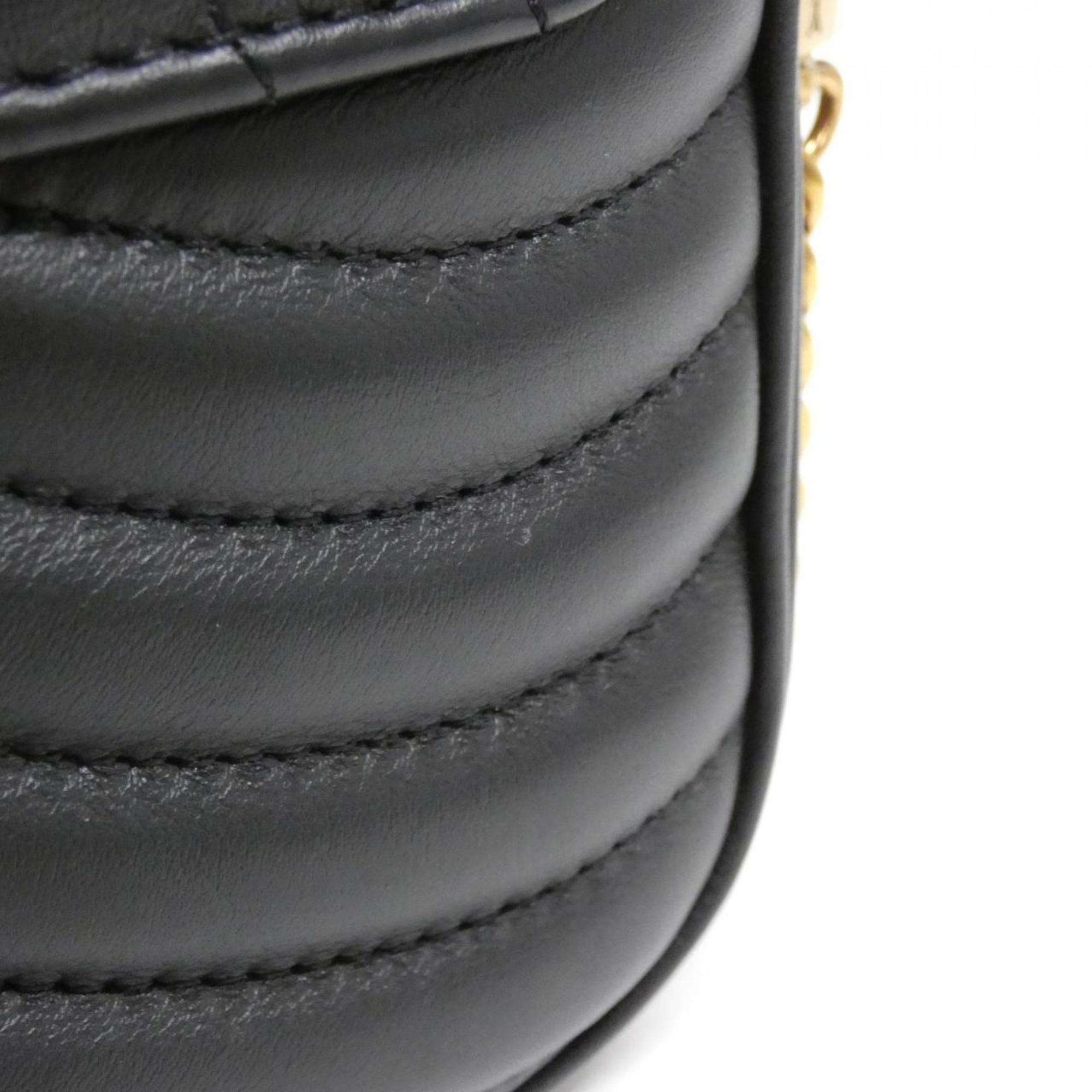 Louis Vuitton Black Leather Pochette Pouch Shoulder Bag