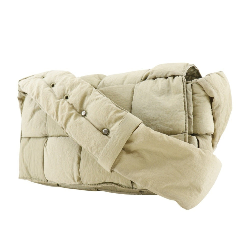 Bottega Veneta Khaki Nylon Pouch Shoulder Bag