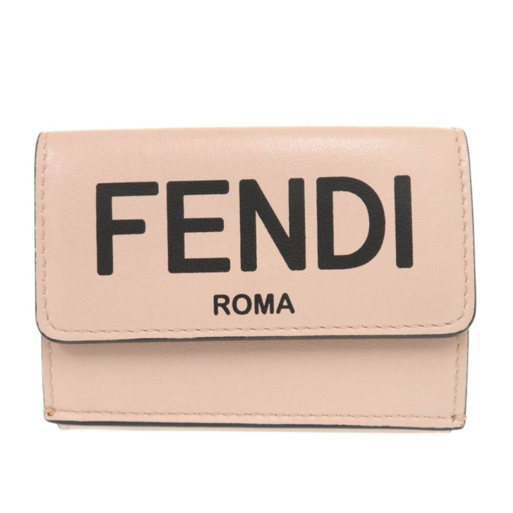 Fendi Pink Leather Wallet (Tri-Fold)