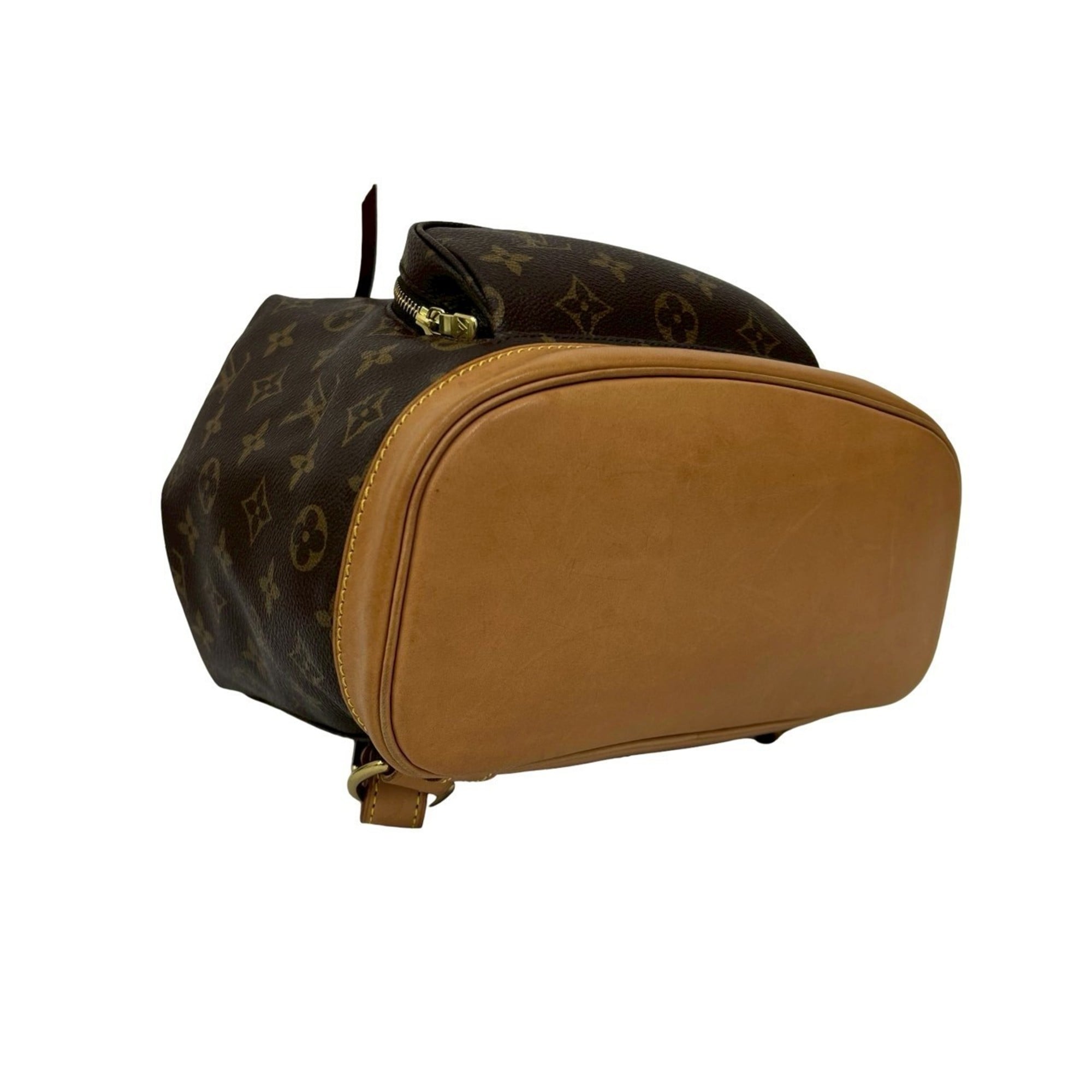 Louis Vuitton Brown Leather Pvc Backpack
