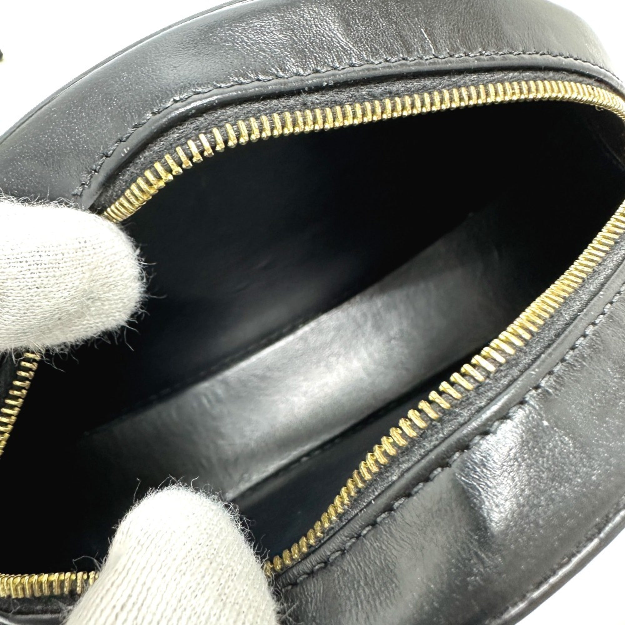 Celine Black Leather Shoulder Bag