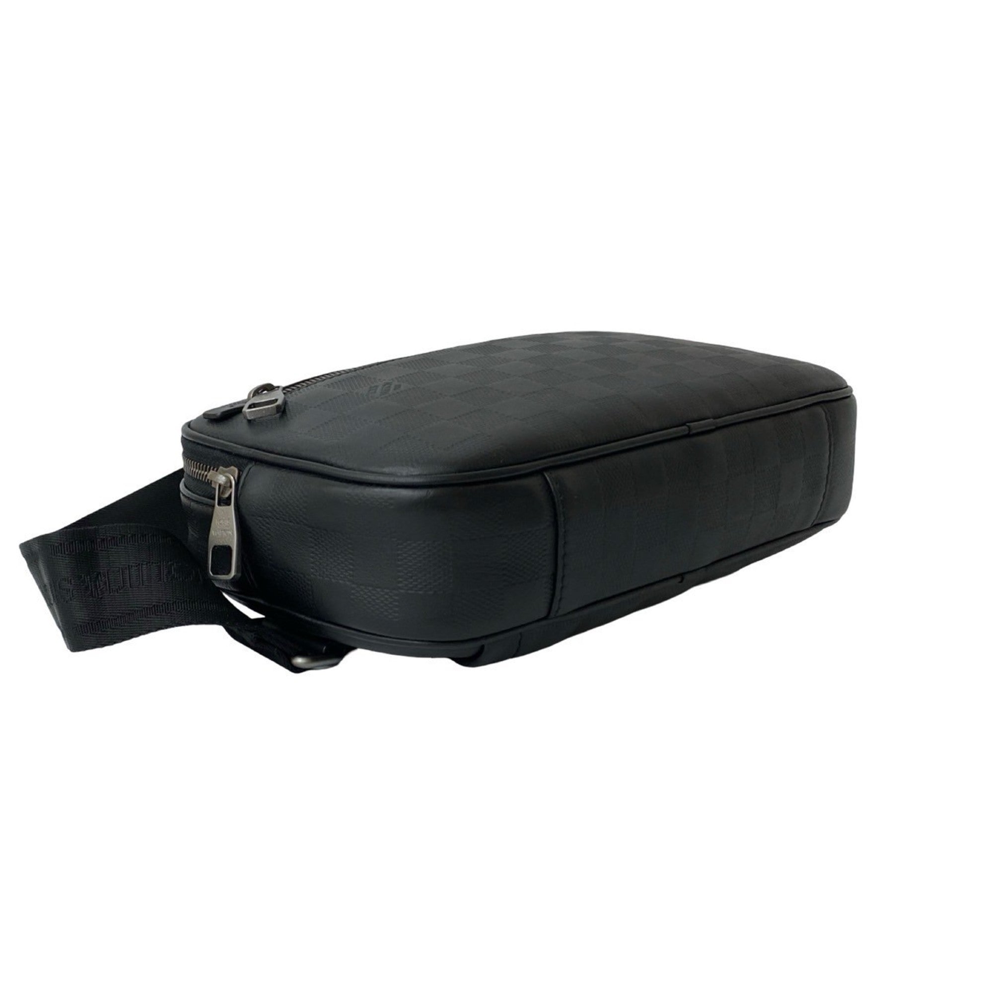 Louis Vuitton Black Leather Handbag Sling Bag