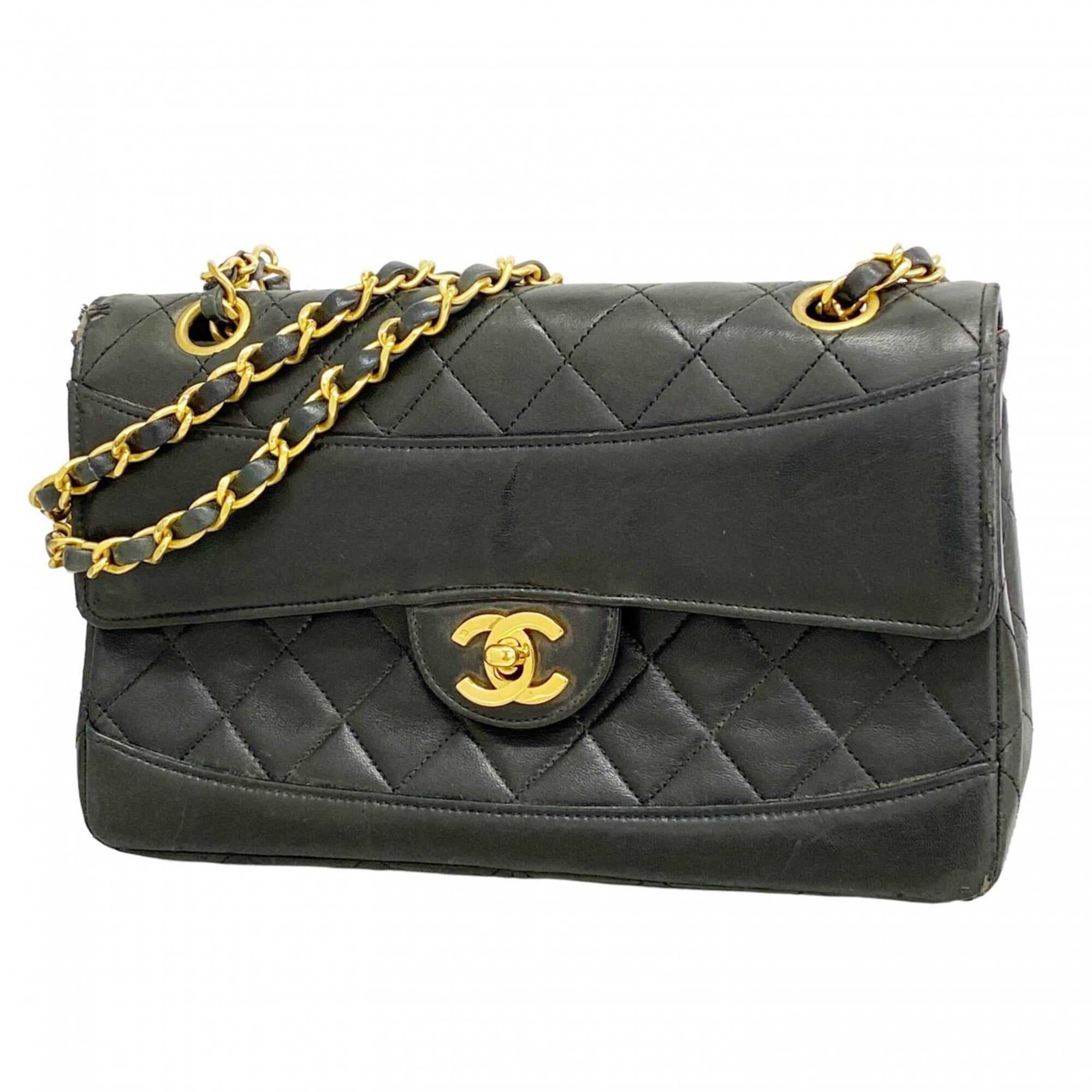 Chanel Black Leather Shoulder Bag