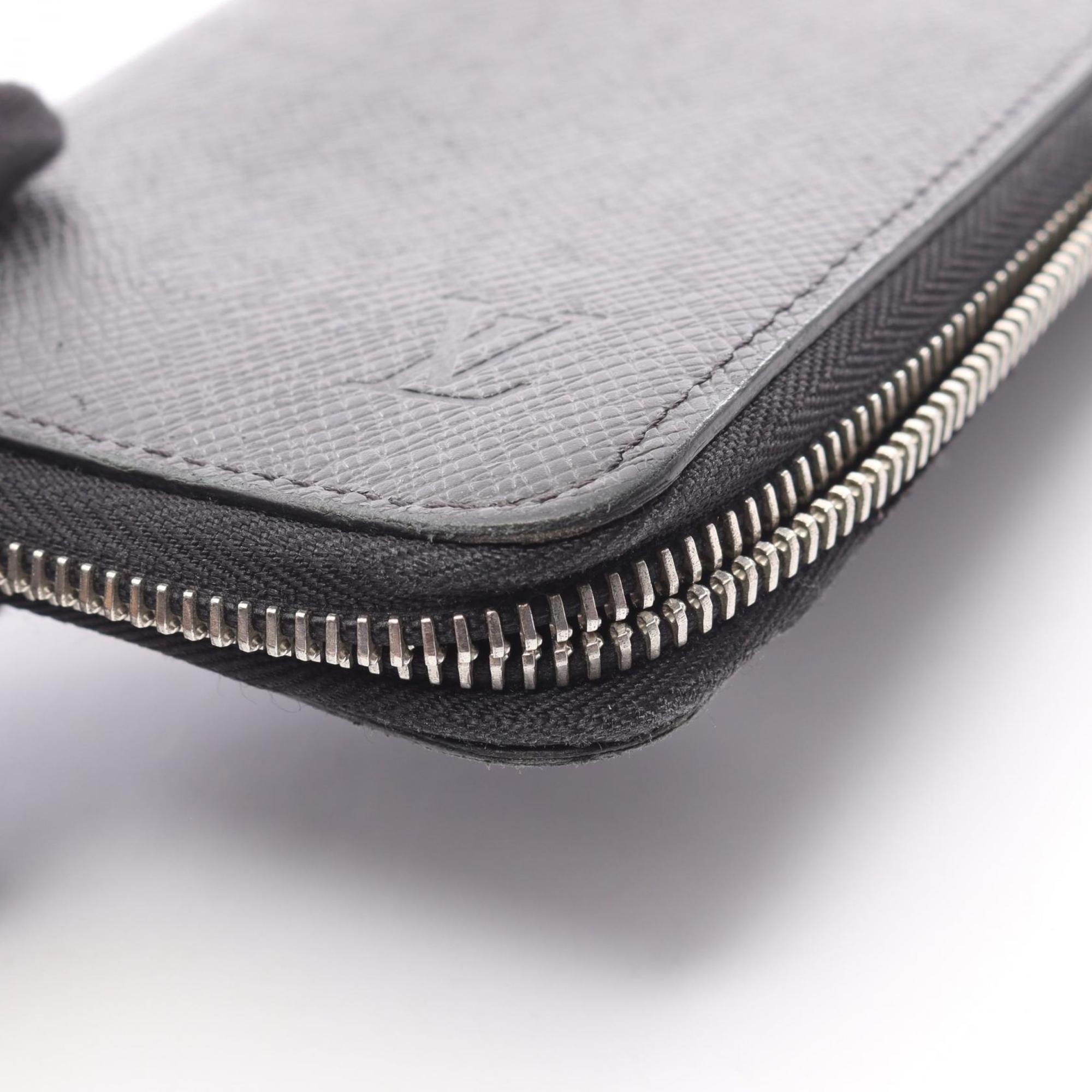 Louis Vuitton Taiga Black Taiga Leather Long Wallet